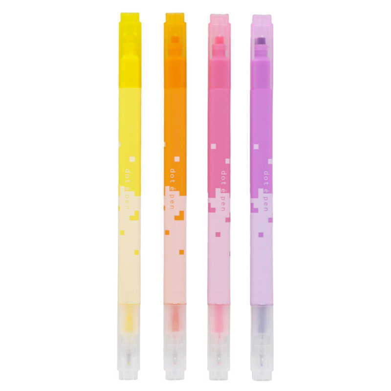 Sun-Star Square Marker Dot e Pen Set A Pack of 4