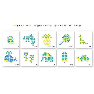 Sun-Star Square Marker Dot e Pen Set B Pack of 4