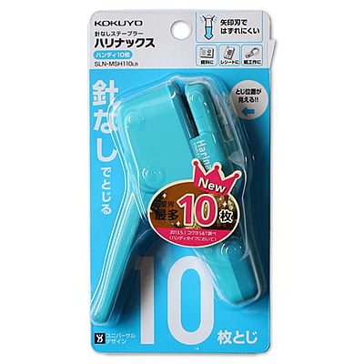 Kokuyo Stapleless Stapler Harinacs 10 Handy Blue