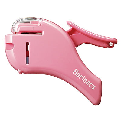 Kokuyo Needleless Stapler Harinax Compact Alpha Pink