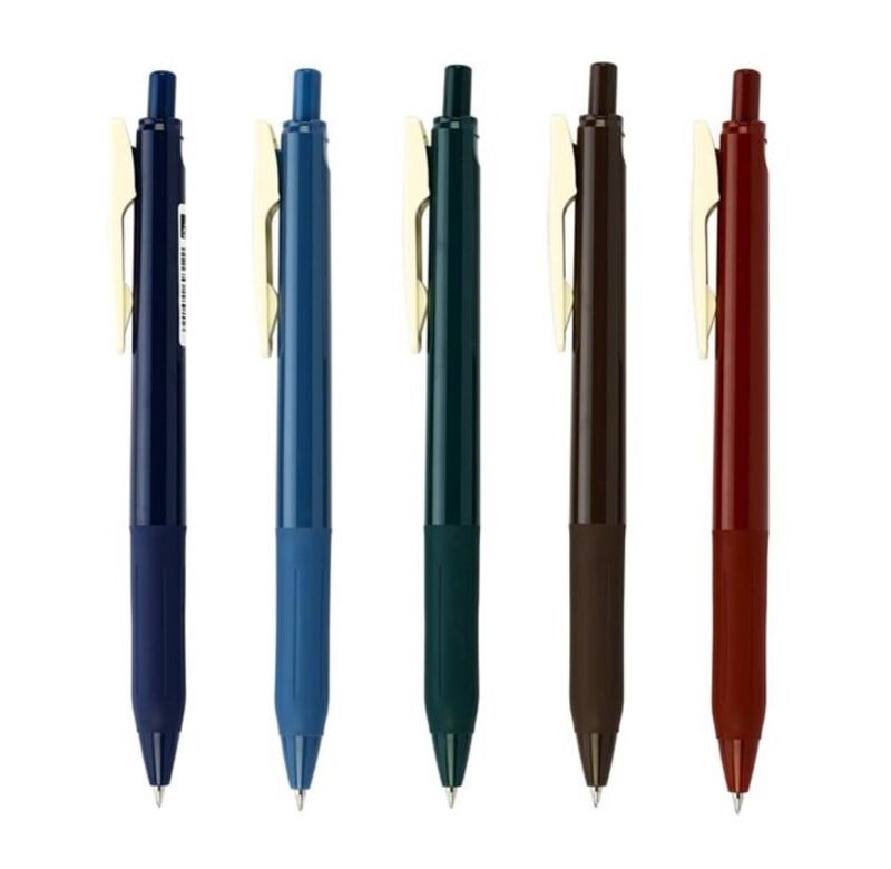 Zebra Sarasa Clip 0.5 Vintage Color 5 Color Set Zebra Sarasa Clip 0.5 Vintage Color 5 Color Set