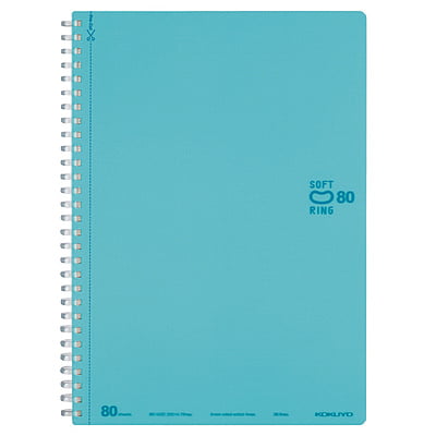 Kokuyo Soft Ring Dot B Ruled 80 Sheets Semi-B5 Light Blue