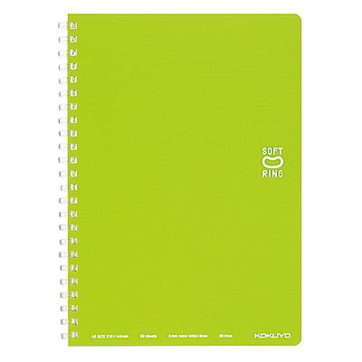 Kokuyo Soft Ring Notebooks Dot Ruled Line A5 Light Green