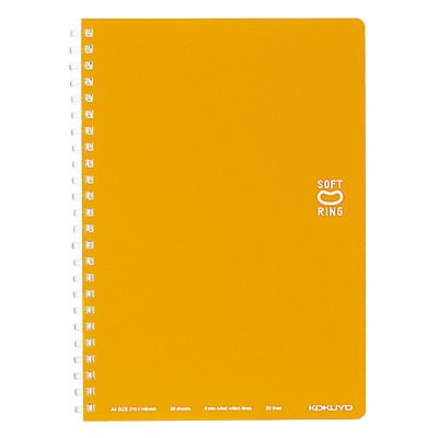 Kokuyo Soft Ring Notebooks Dot Ruled Line A5 Orange