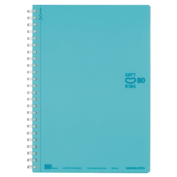 Kokuyo Soft Ring Dot B Ruled 80 Sheets A5 Light Blue Kokuyo Soft Ring Dot B Ruled 80 Sheets A5 Light Blue