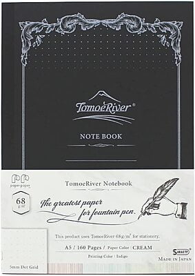 SAKAE Technical Paper Notebook Tomoe River FP Cream A5 Softcover Notebook 160P 5mm Dots