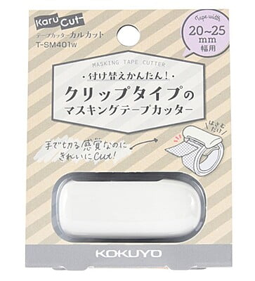 Kokuyo Tape Cutter Karucut Clip for 20-25mm Width White