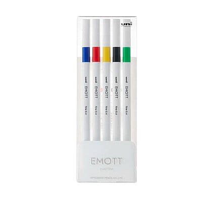 Uni-ball Emott Pens 5-color set NO.1 Vivid Color
