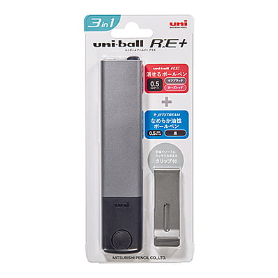 Mitsubishi Pencil Ballpoint Pen Uniball RE+ 0.5 Gun Metallic