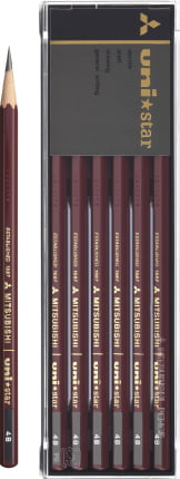 Mitsubishi Pencil Uni Star Hexagonal Pencil 4B Mitsubishi Pencil Uni Star Hexagonal Pencil 4B