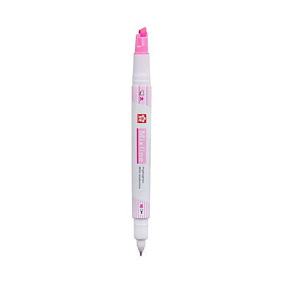 Sakura Crepas Mixline Twin Highlighter Pen Soft Fluorescent Pink