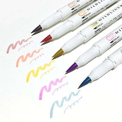 Zebra Mildliner Brush 5 colors Set WFT8-5C-RC-N