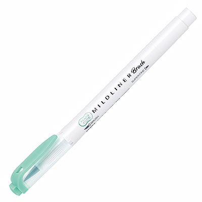 Zebra Mildliner Brush Mild Blue Green