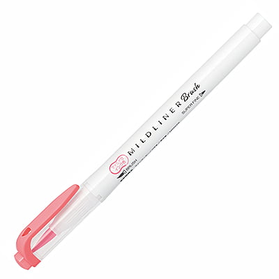 Zebra Mildliner Brush Mild Coral Pink