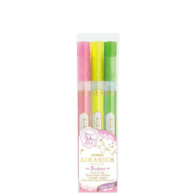 Copy of Zebra Kirarich Shining Highlighter 5 color set