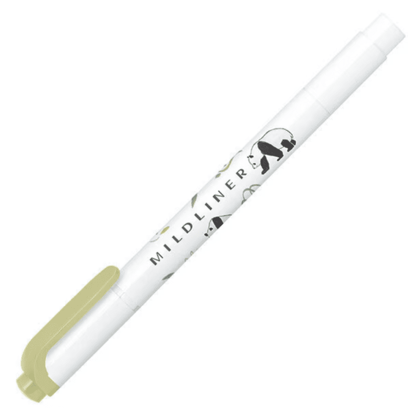 Zebra Mildliner Animal Series Panda Mild Olive Zebra Mildliner Animal Series Panda Mild Olive