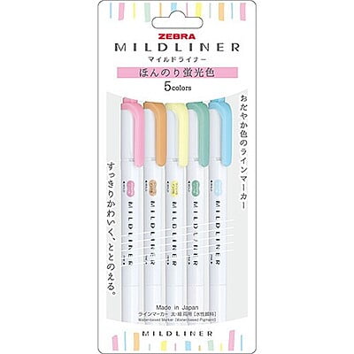 Zebra Mildliner 5 Color Set WKT7-5C-N