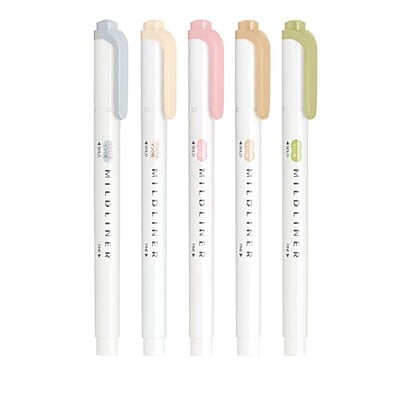 Zebra Mildliner 5 Color Set WKT7-5C-NTC Zebra Mildliner 5 Color Set WKT7-5C-NTC