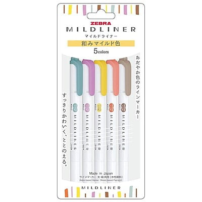 Zebra Mildliner 5 Color Set WKT7-5C-RC-N