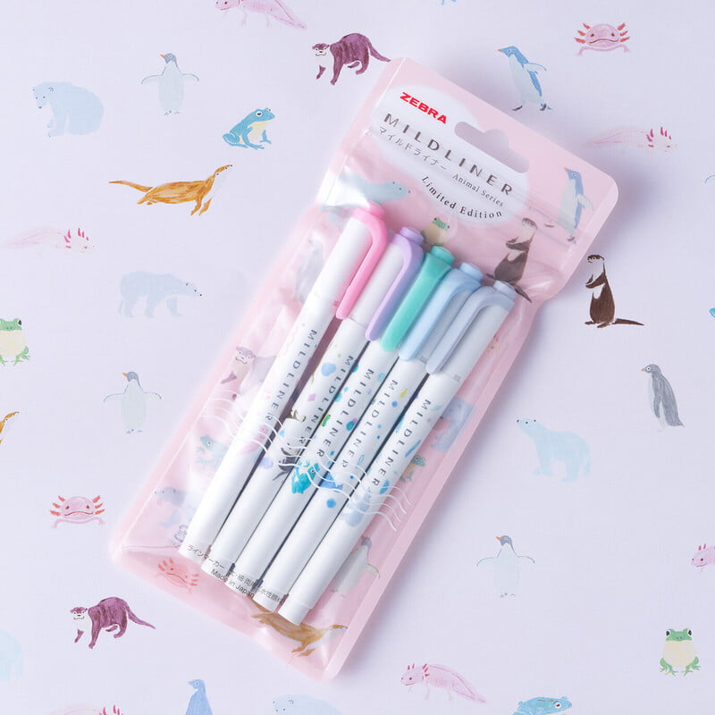 Zebra Mildliner 5 Color Set A Aquarium Limited Edition Zebra Mildliner 5 Color Set A Aquarium Limited Edition