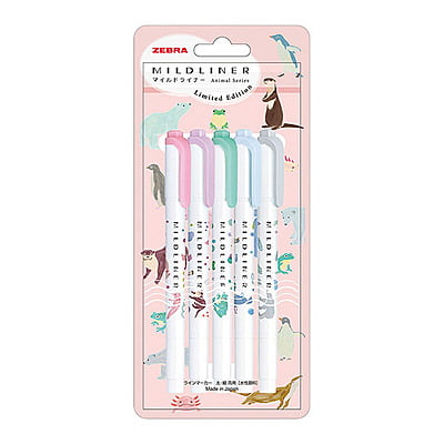 Zebra Mildliner 5 Color Set A Aquarium Limited Edition