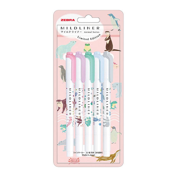 Zebra Mildliner 5 Color Set A Aquarium Limited Edition Zebra Mildliner 5 Color Set A Aquarium Limited Edition