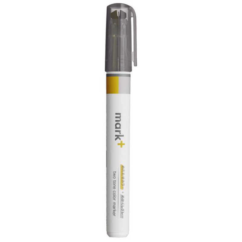 Kokuyo Highlighter Pen 2 Tone Mark Plus Gray Yellow Kokuyo Highlighter Pen 2 Tone Mark Plus Gray Yellow