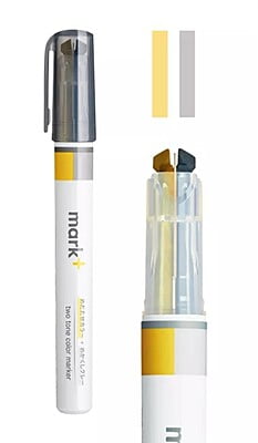 Kokuyo Highlighter Pen 2 Tone Mark Plus Gray Yellow