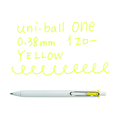 Uniball One 0.38mm Yellow