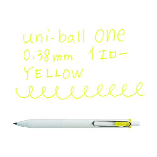 Uniball One 0.38mm Yellow Uniball One 0.38mm Yellow