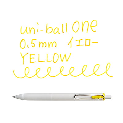 Uniball One 0.5mm Yellow