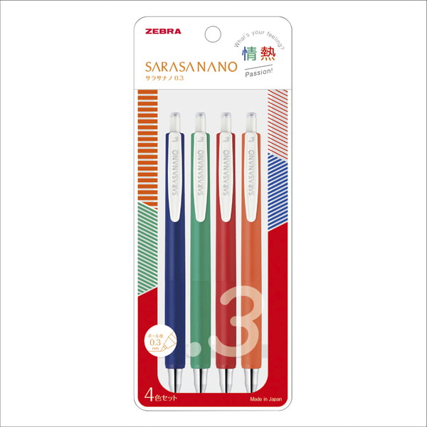 Zebra Sarasanano 4 Color Pen Set Passion Zebra Sarasanano 4 Color Pen Set Passion