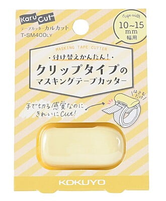 Kokuyo Tape Cutter Karucut Clip for 10-15mm Width Pastel Yellow