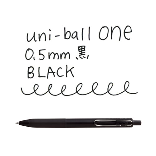Uniball One 0.5mm black (black shaft) Uniball One 0.5mm black (black shaft)