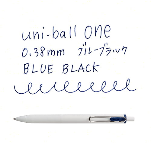 Uniball One 0.38mm Blue Black Uniball One 0.38mm Blue Black