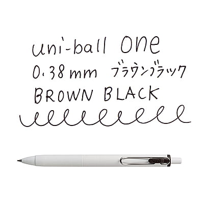 Uniball One 0.38mm Brown Black