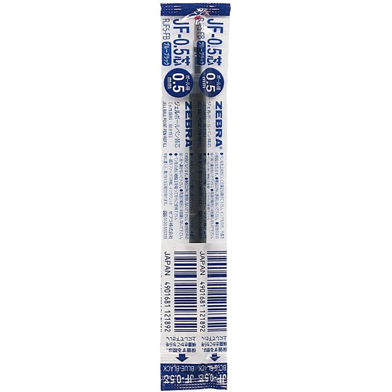 Zebra JF-0.5 Gel Ink Blue Black Refill Zebra JF-0.5 Gel Ink Blue Black Refill
