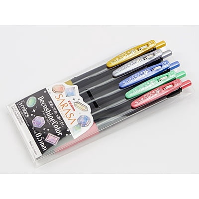 Zebra Sarasa Clip 0.5 Deco Shine 5 Color Pen Set