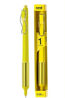 Mitsubishi Pencil Jetstream Edge Permanent Ballpoint Pen 0.28 Energy Yellow