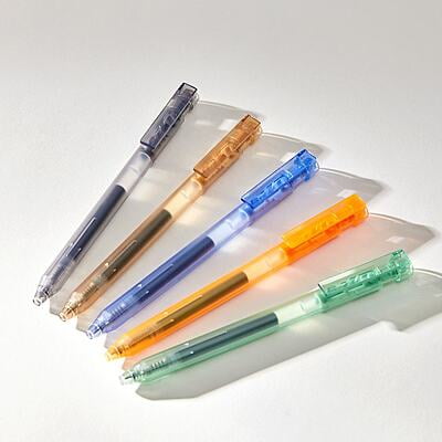 Kaco K8 Transparent Retractable Gel Pens 0.5 Black