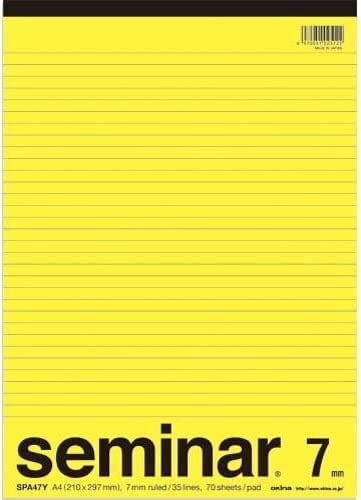 Okina Seminar Report A4 7mm Horizontal Ruled Okina Seminar Report A4 7mm Horizontal Ruled