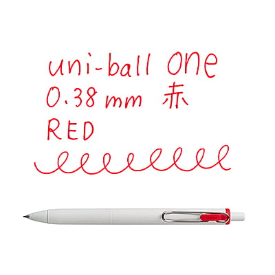 Uniball One 0.38mm Red