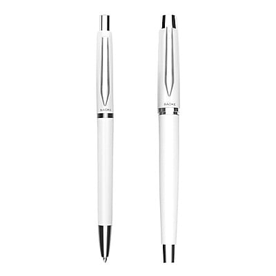 Baoke Fountain Pen(F) & Ballpoint Pen(0.7) Combo T12 Athens White